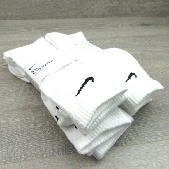Nike Everyday Plus Crew Socks (6 Pack) Mens Size 12-15 White NEW - Picture 5 of 9